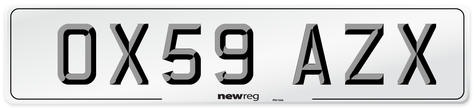 OX59 AZX Number Plate from New Reg